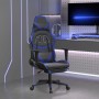 Silla gaming con reposapiés cuero sintético negro azul en Sillas gaming | Comprar online en Foru.es
