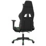 Silla gaming con reposapiés cuero sintético negro verde en Sillas gaming | Comprar online en Foru.es