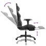 Silla gaming con reposapiés cuero sintético negro gris en Sillas gaming | Comprar online en Foru.es