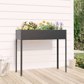 Jardinera de acero galvanizado gris antracita 100,5x40,5x90 cm en Macetas y jardineras | Comprar online en Foru.es