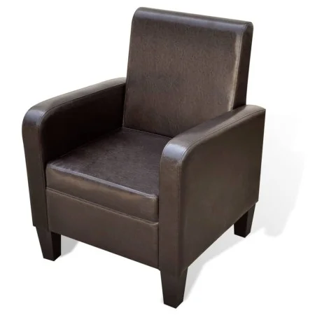 Sillón de cuero sintético marrón de vidaXL, Sillones - Ref: Foro24-241108, Precio: 178,46 €, Descuento: %