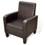 Sillón de cuero sintético marrón de vidaXL, Sillones - Ref: Foro24-241108, Precio: 178,46 €, Descuento: %