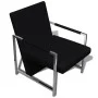 Sillón con patas cromadas cuero sintético negro de vidaXL, Sillones - Ref: Foro24-241006, Precio: 121,83 €, Descuento: %