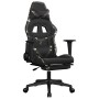 Silla gaming con reposapiés cuero sintético negro camuflaje en Sillas gaming | Comprar online en Foru.es