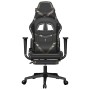 Silla gaming con reposapiés cuero sintético negro camuflaje en Sillas gaming | Comprar online en Foru.es