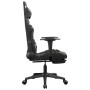 Silla gaming con reposapiés cuero sintético negro camuflaje en Sillas gaming | Comprar online en Foru.es