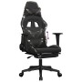 Silla gaming con reposapiés cuero sintético negro camuflaje en Sillas gaming | Comprar online en Foru.es