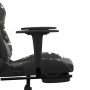 Silla gaming con reposapiés cuero sintético negro camuflaje en Sillas gaming | Comprar online en Foru.es