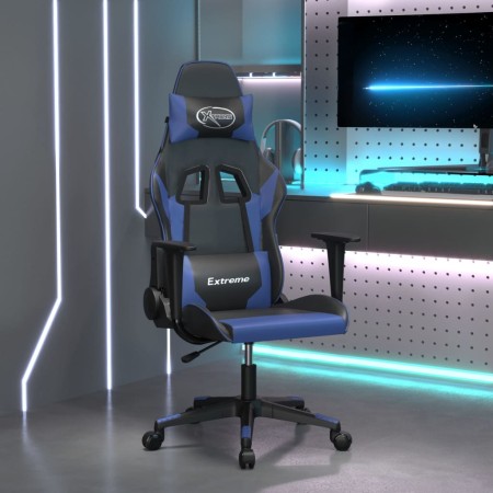Silla gaming cuero sintético negro y azul en Sillas gaming | Comprar online en Foru.es