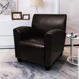 Dunkelbrauner Kunstledersessel von vidaXL, Sessel - Ref: Foro24-240979, Preis: 201,31 €, Rabatt: %