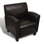 Sillón de cuero artificial marrón oscuro de vidaXL, Sillones - Ref: Foro24-240979, Precio: 201,31 €, Descuento: %