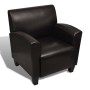 Sillón de cuero artificial marrón oscuro de vidaXL, Sillones - Ref: Foro24-240979, Precio: 220,07 €, Descuento: %