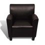 Sillón de cuero artificial marrón oscuro de vidaXL, Sillones - Ref: Foro24-240979, Precio: 220,07 €, Descuento: %
