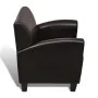 Sillón de cuero artificial marrón oscuro de vidaXL, Sillones - Ref: Foro24-240979, Precio: 201,31 €, Descuento: %