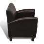 Sillón de cuero artificial marrón oscuro de vidaXL, Sillones - Ref: Foro24-240979, Precio: 220,07 €, Descuento: %