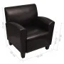 Sillón de cuero artificial marrón oscuro de vidaXL, Sillones - Ref: Foro24-240979, Precio: 201,31 €, Descuento: %
