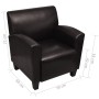 Sillón de cuero artificial marrón oscuro de vidaXL, Sillones - Ref: Foro24-240979, Precio: 220,07 €, Descuento: %