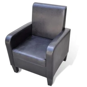 Sillón de cuero sintético negro de vidaXL, Sillones - Ref: Foro24-241109, Precio: 168,99 €, Descuento: %