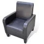 Sillón de cuero sintético negro de vidaXL, Sillones - Ref: Foro24-241109, Precio: 168,99 €, Descuento: %
