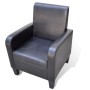 Sillón de cuero sintético negro de vidaXL, Sillones - Ref: Foro24-241109, Precio: 179,98 €, Descuento: %
