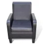 Sillón de cuero sintético negro de vidaXL, Sillones - Ref: Foro24-241109, Precio: 168,99 €, Descuento: %