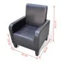 Sillón de cuero sintético negro de vidaXL, Sillones - Ref: Foro24-241109, Precio: 168,99 €, Descuento: %