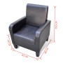 Sillón de cuero sintético negro de vidaXL, Sillones - Ref: Foro24-241109, Precio: 179,98 €, Descuento: %