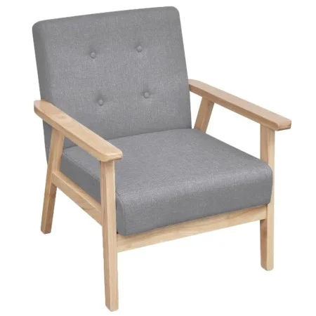 Sillón de tela gris claro de vidaXL, Sillones - Ref: Foro24-242225, Precio: 144,97 €, Descuento: %