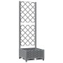 Jardinera con enrejado PP gris claro 40x40x121,5 cm en Macetas y jardineras | Comprar online en Foru.es