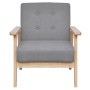 Sillón de tela gris claro de vidaXL, Sillones - Ref: Foro24-242225, Precio: 157,26 €, Descuento: %