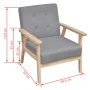 Sillón de tela gris claro de vidaXL, Sillones - Ref: Foro24-242225, Precio: 144,97 €, Descuento: %
