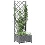 Jardinera con enrejado PP gris claro 40x40x121,5 cm en Macetas y jardineras | Comprar online en Foru.es