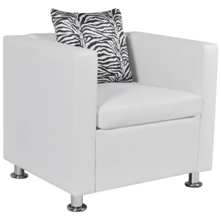 Weißer Kunstledersessel von vidaXL, Sessel - Ref: Foro24-242213, Preis: 184,57 €, Rabatt: %