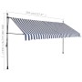 Toldo manual retráctil con LED azul y blanco 350 cm de vidaXL, Toldos - Ref: Foro24-145846, Precio: 101,51 €, Descuento: %