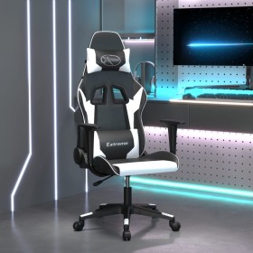 Silla gaming cuero sintético negro y blanco en Sillas gaming | Comprar online en Foru.es