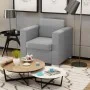 Sillón de tela gris claro de vidaXL, Sillones - Ref: Foro24-243579, Precio: 229,32 €, Descuento: %