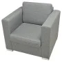 Sillón de tela gris claro de vidaXL, Sillones - Ref: Foro24-243579, Precio: 229,32 €, Descuento: %
