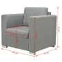Sillón de tela gris claro de vidaXL, Sillones - Ref: Foro24-243579, Precio: 229,32 €, Descuento: %