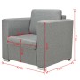 Sillón de tela gris claro de vidaXL, Sillones - Ref: Foro24-243579, Precio: 217,65 €, Descuento: %