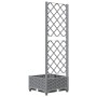 Jardinera con enrejado PP gris claro 40x40x121,5 cm en Macetas y jardineras | Comprar online en Foru.es
