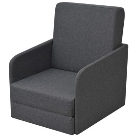 Sillón convertible tela gris oscuro de vidaXL, Sillones - Ref: Foro24-243649, Precio: 256,86 €, Descuento: %