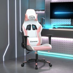 Silla gaming cuero sintético blanco y rosa en Sillas gaming | Comprar online en Foru.es