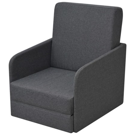 Sillón convertible tela gris oscuro de vidaXL, Sillones - Ref: Foro24-243649, Precio: 256,86 €, Descuento: %