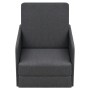 Sillón convertible tela gris oscuro de vidaXL, Sillones - Ref: Foro24-243649, Precio: 256,86 €, Descuento: %