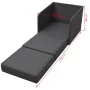 Sillón convertible tela gris oscuro de vidaXL, Sillones - Ref: Foro24-243649, Precio: 252,15 €, Descuento: %
