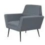 Sillón de acero y tela gris claro de vidaXL, Sillones - Ref: Foro24-245519, Precio: 165,13 €, Descuento: %