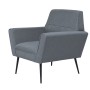 Sillón de acero y tela gris claro de vidaXL, Sillones - Ref: Foro24-245519, Precio: 167,86 €, Descuento: %