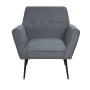 Sillón de acero y tela gris claro de vidaXL, Sillones - Ref: Foro24-245519, Precio: 167,86 €, Descuento: %