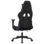 Silla gaming con reposapiés cuero sintético negro azul en Sillas gaming | Comprar online en Foru.es