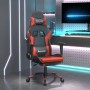 Silla gaming con reposapiés cuero sintético negro rojo en Sillas gaming | Comprar online en Foru.es